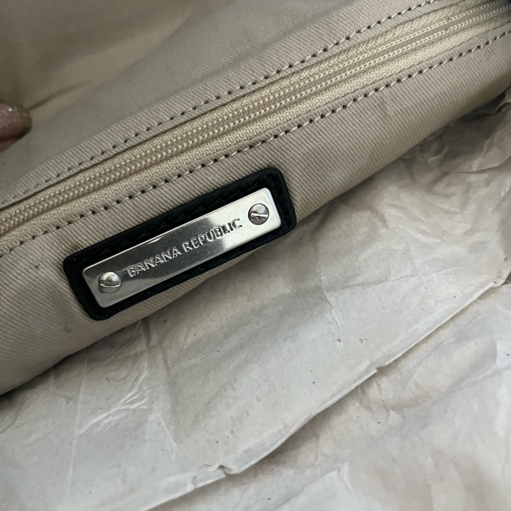 Banana Republic leather studded flap clutch purse - Picture 5 of 9